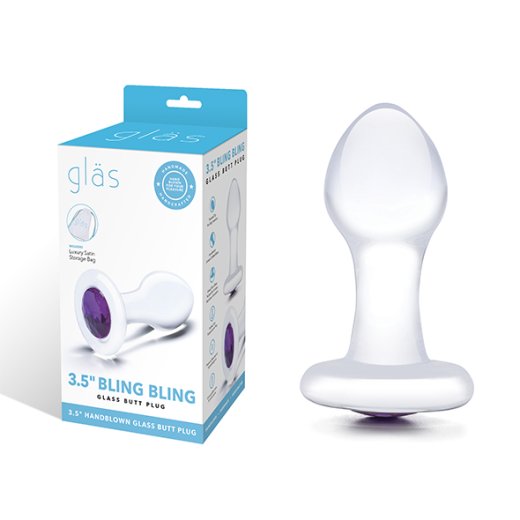 GLÄS Bling Bling Anal Plug mit Zierstein aus Glas Erotikfactory I