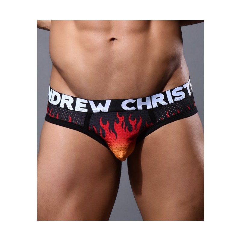 ANDREW CHRISTIAN Almost Naked Flames Mesh Brief Multicolor Erotikfa