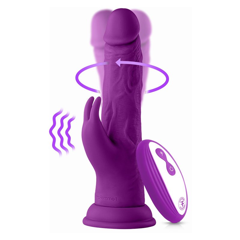 Femmefunn Dildo Turbo Rabbit Mit Vibration Rotation Lila Erotikfa