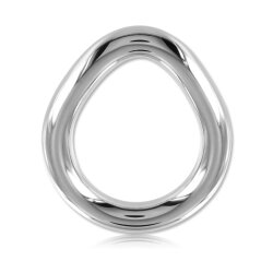 TR Oval Cockring Stainless Steel Medium