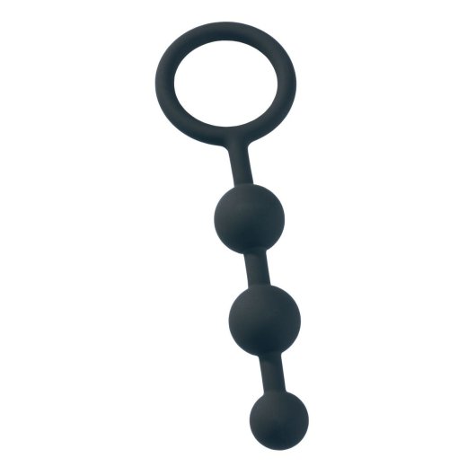 Malesation Anal Beads mit 3 Kugeln, schwarz