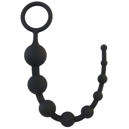 Malesation Anal Beads mit 9 Kugeln, schwarz