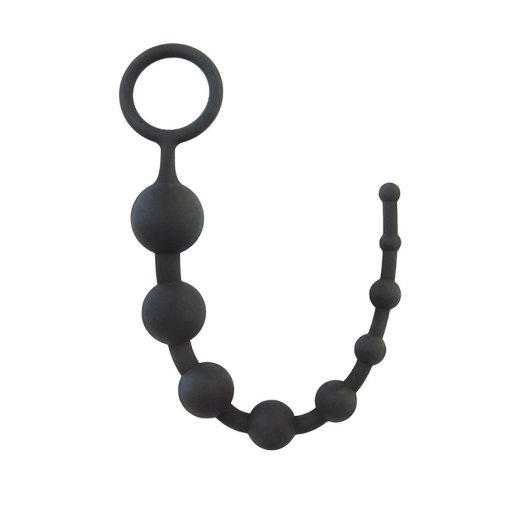 Malesation Anal Beads mit 6 Kugeln, schwarz