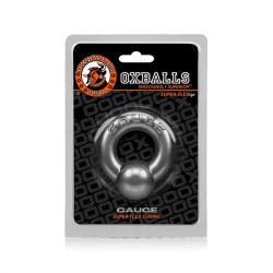 OXBALLS Gauge Penisring aus Flex-TPR Stahlgrau
