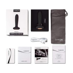 SVAKOM Primo Anal-Plug mit Vibration, Wärmefunktion & Fernbedienung Schwarz