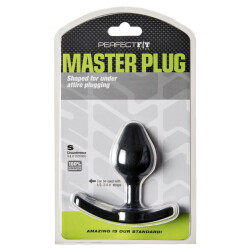 PERFECT FIT Master Butt Plug S Analplug aus TPR Schwarz
