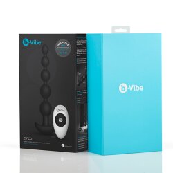 B-VIBE Cinco vibrierende Analkette/Analplug aus Silikon mit Fernbedienung Schwarz