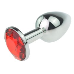 TR Jeweled light buttplug KLEIN Rot