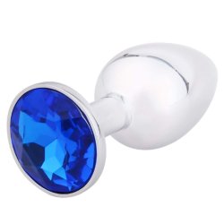 TR Jeweled Analplug KLEIN schwer Blau