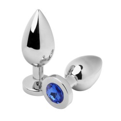 TR Jeweled Analplug KLEIN schwer Blau