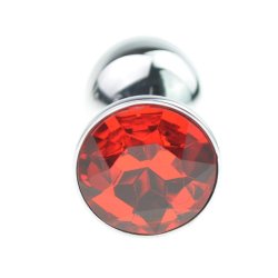 TR Jeweled Analplug MITTEL schwer Rot