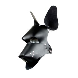 KIOTOS Hundemaske aus Leder Schwarz