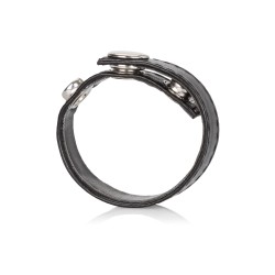 CALEXOTICS Leather 3-Snap Ring Penisring