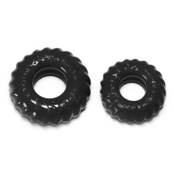 OXBALLS Truckt 2er-Set Penis- & Hodenring aus Flex-TPR Schwarz