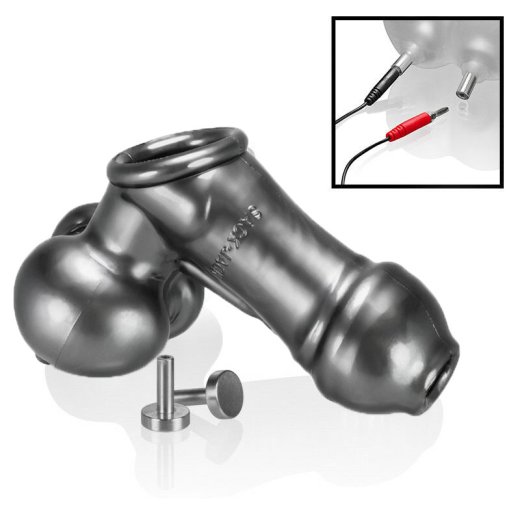OXBALLS Sackjack Elektro Version aus Flex-TPR Stahlgrau