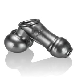 OXBALLS Sackjack Elektro Version aus Flex-TPR Stahlgrau