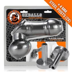 OXBALLS Sackjack Elektro Version aus Flex-TPR Stahlgrau