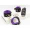 BLACK SWAN Hand- &amp; Fussfessel Set Black &amp; Purple