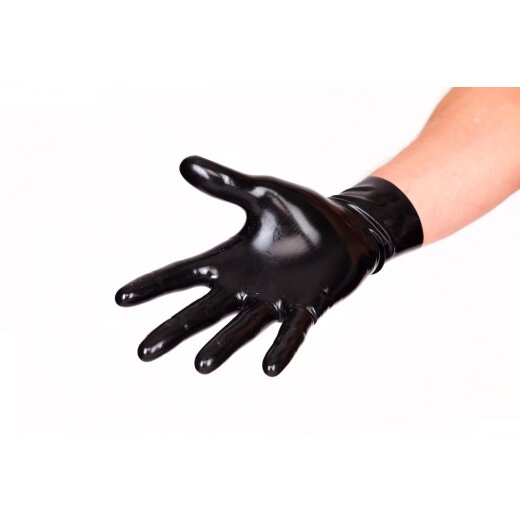 LATEXA Latex Handschuhe kurz 25 cm Latexst&auml;rke: 0,4 mm Schwarz