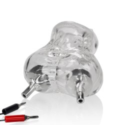 OXBALLS Nutter Elektro Version Hodenbeutel mit Penisring aus Flex-TPR Transparent