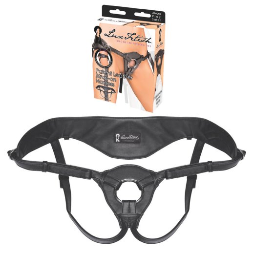 Lux Fetish - Patent Leder Strap-on Harness