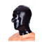 LATEXA Unisex Maske mit versigelten Augenfl&auml;chen ohne RV Schwarz