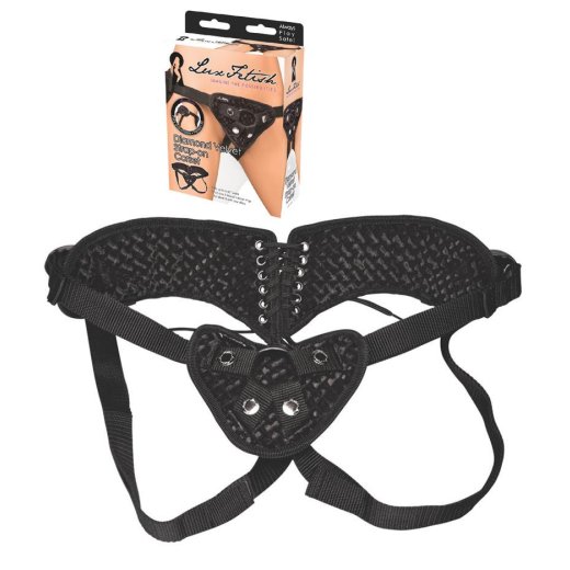 Lux Fetish - Diamond Velvet Strap-on Harness