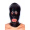 LATEXA Unisex Maske mit Augen,Nase &amp; Mund &Ouml;ffnungen mit RV Schwarz