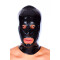 LATEXA Unisex Maske mit Augen,Nase &amp; Mund &Ouml;ffnungen mit RV Schwarz XL