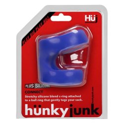 HÜNKYJUNK Connect Penisring und Hodenstrecker Kobaltblau