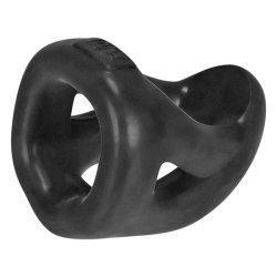 HÜNKYJUNK Slingshot 3-teiliger Penis- & Hodenring Schwarz