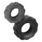 HÜNKYJUNK Cog 2er Set Penisringe Steingrau/Schwarz