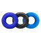 HÜNKYJUNK Penisringe 3er Pack Kobalt/Aqua/Schwarz