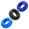 HÜNKYJUNK Penisringe 3er Pack Kobalt/Aqua/Schwarz