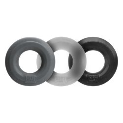 HÜNKYJUNK Penisringe 3er Pack Grau/Ice/Schwarz