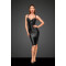 NOIR HANDMADE Powerwetlook Kleid mit elastischen Eins&auml;tzen in der H&uuml;fte und Brustbereich S