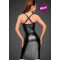 NOIR HANDMADE Powerwetlook Kleid mit elastischen Eins&auml;tzen in der H&uuml;fte und Brustbereich XL