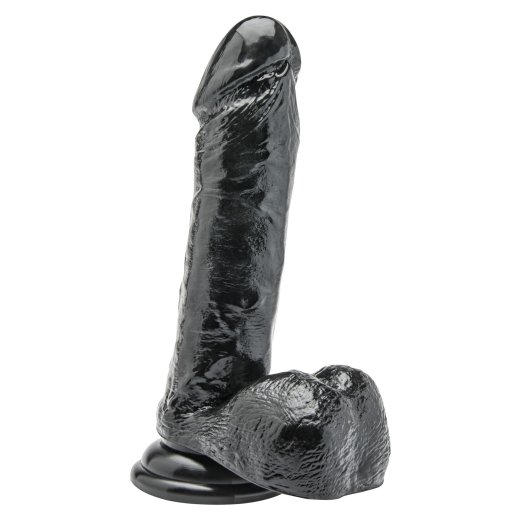 TOY JOY Get Real Dildo aus PVC 18 cm Schwarz