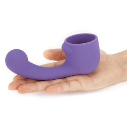LE WAND Curve Petite Silikon Aufsetzkappe mit Gewichten Violett