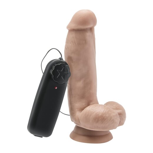 TOY JOY Get Real Dildo 15,0 cm mit Vibration &amp; Fernbedienung Beige