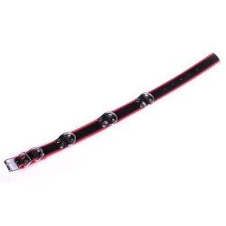 TR Deluxe Bondage Halsband Schwarz/Rot