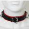 TR Deluxe Bondage Halsband Schwarz/Rot