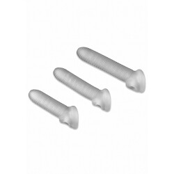 PERFECT FIT Fat Boy Micro Rib Penish&uuml;lle aus SilaSkin Silikon 15,5 cm Weiss/Transparent