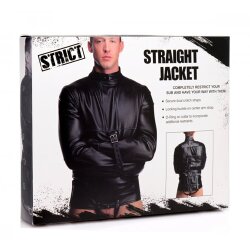 STRICT Zwangsjacke aus Kunstleder schwarz L