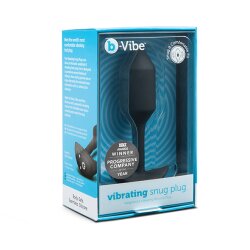 B-VIBE Snug Plug M mit Vibration aus samtigem Silikon Schwarz