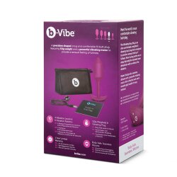 B-VIBE Snug Plug M mit Vibration aus samtigem Silikon Rose
