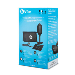 B-VIBE Snug Plug XL mit Vibration aus samtigem Silikon Schwarz