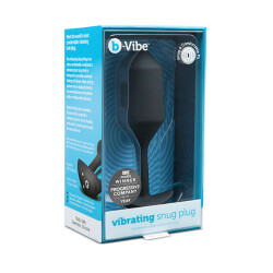 B-VIBE Snug Plug XL mit Vibration aus samtigem Silikon Schwarz