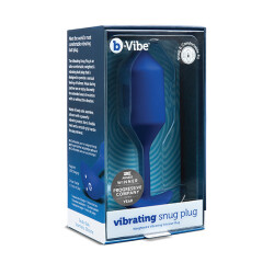 B-VIBE Snug Plug XL mit Vibration aus samtigem Silikon Navy-Blue