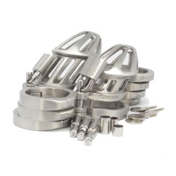 BON 4 PLUS Large Optimal Male Chastity Package Edelstahl